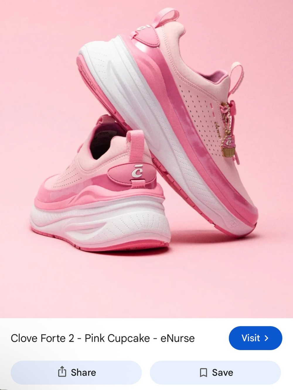 Clove Forte Women's Pink Platform Athletic Sneakers